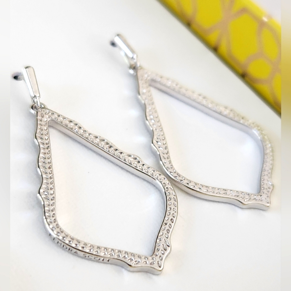 KENDRA SCOTT Silver Sophia Drop Earrings BRAND NEW UNUSED Unworn